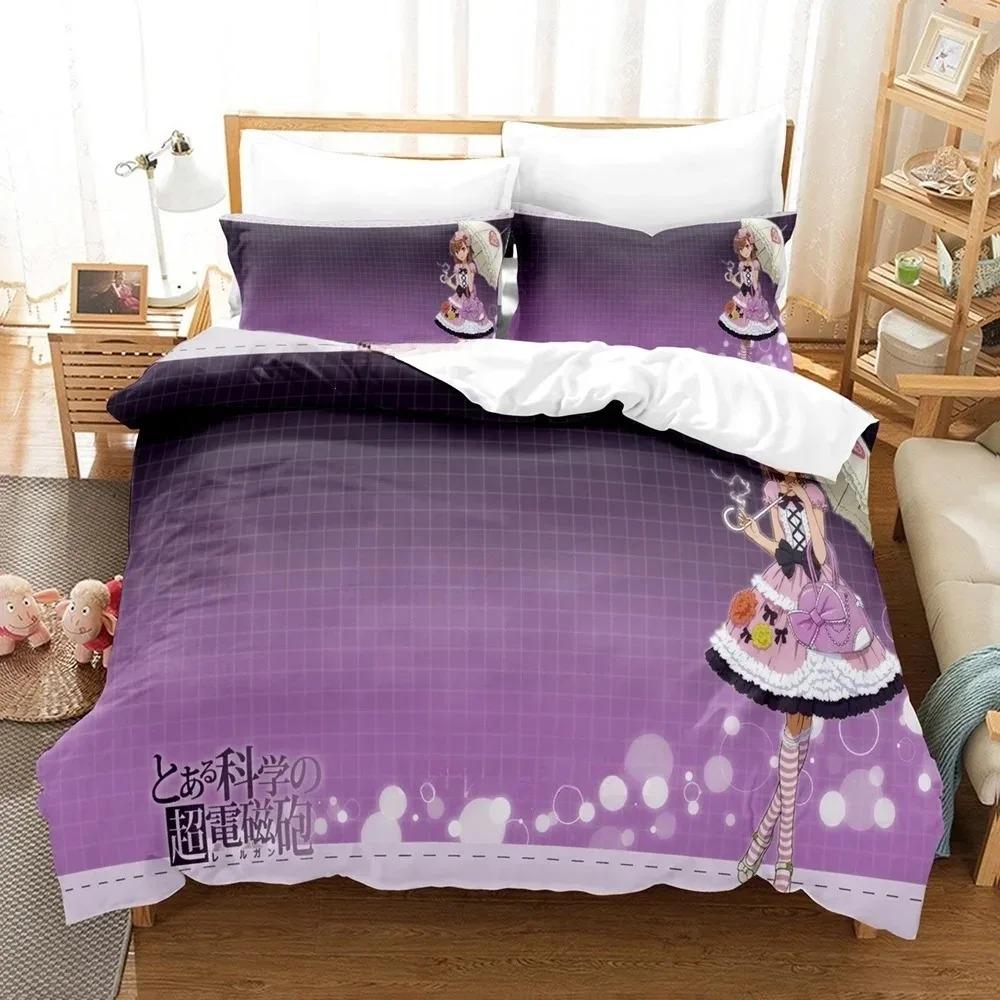 3D Printed Anime A Certain Magical Index Bedding Collection Single Twin Full Queen King Size Bed Collection Adult Kid Bedroom Duvetcover Collections