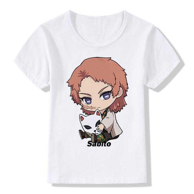 

Fashion Summer Cartoon Ghost Slayer Anime Kids T-Shirt Loose Short Sleeve White Female Y2K Tops Graphic T Shirts Woman Blouses XXXL білий