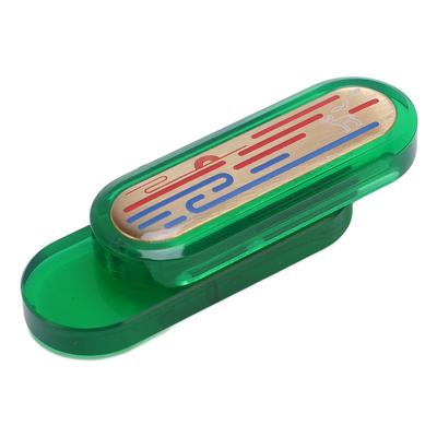Acrylic Brass Push Card Slider Toy Mechanical Portable Pocket Size Haptic Slider Fingertip Stress Re