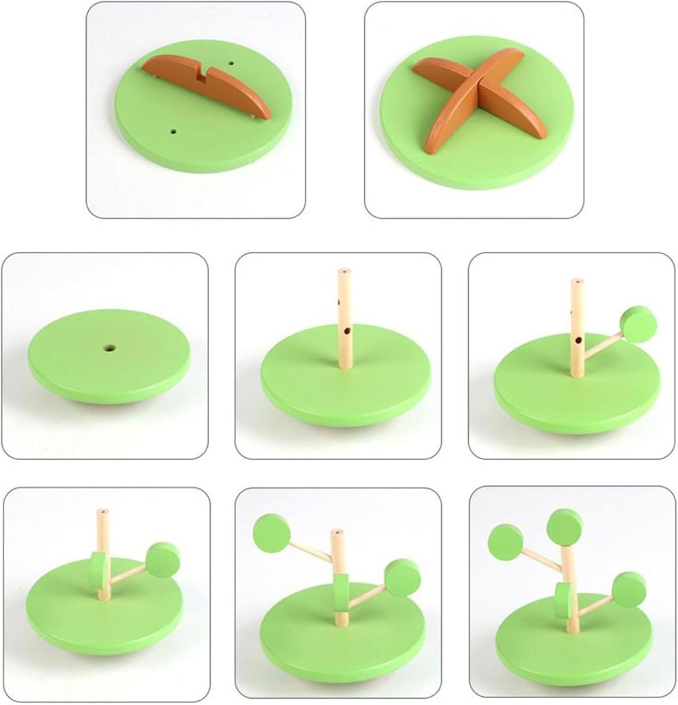 Generisch Wooden Stacking Toys, Fun Interactive Fine Motor Activity, Educational Tabletop Game for Indoor School Classroom Family Adults
