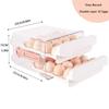 32 Eggs Holder for Refrigerator, Egg Storage Container Organizer Bins with Handles, Stackable Clear Plastic Egg Holder(2 Layer)