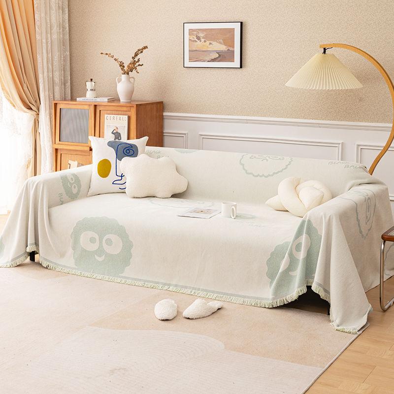 Chenille Sofabezug Cartoon Kohlenkugel Sofakissenbezug Handtuch Alle Jahreszeiten Universeller Bezug Sofa-Handtuch.