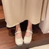 Fashion Shoes Woman Flats Shallow Mouth Dress Summer New Comfortable Mary Janes Summer Shoes Ladies Female Footwear Shallow Mouth 2024