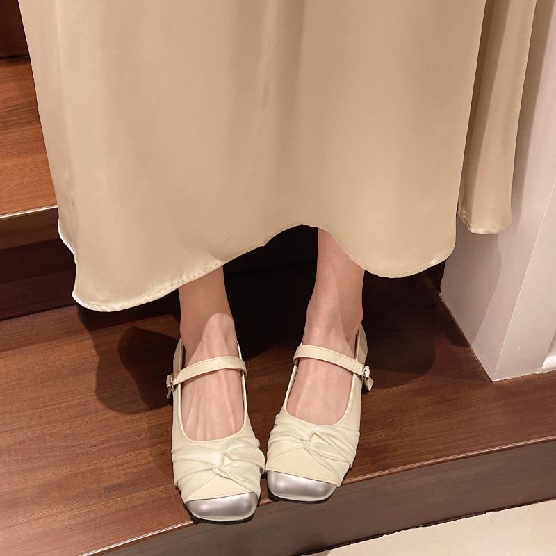Fashion Shoes Woman Flats Shallow Mouth Dress Summer New Comfortable Mary Janes Summer Shoes Ladies Female Footwear Shallow Mouth 2024
