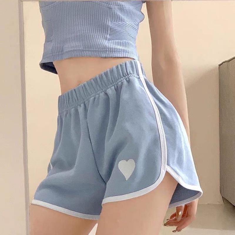 

Women s High-Waisted Summer Plus Size Loose Fit Sports Shorts Extra Large синій