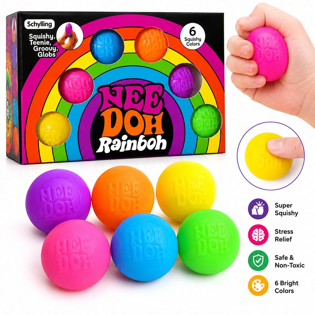 Six-color Ball, Decompression Toy, Slow Rebound Stress Relief Ball