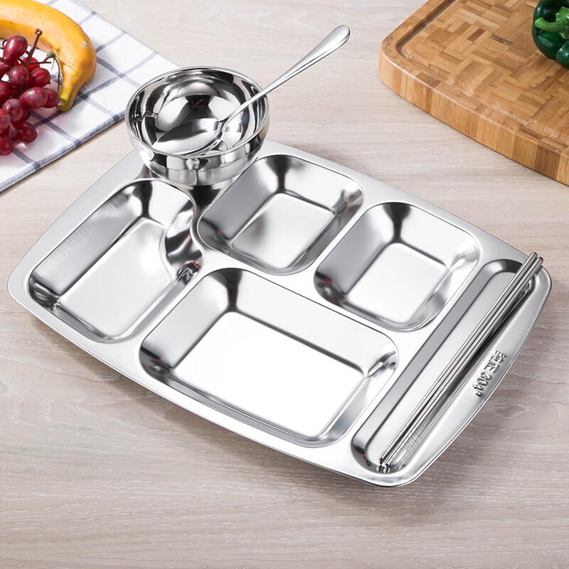Thickened 304 Stainless Steel 3-Compartment Divided Plate