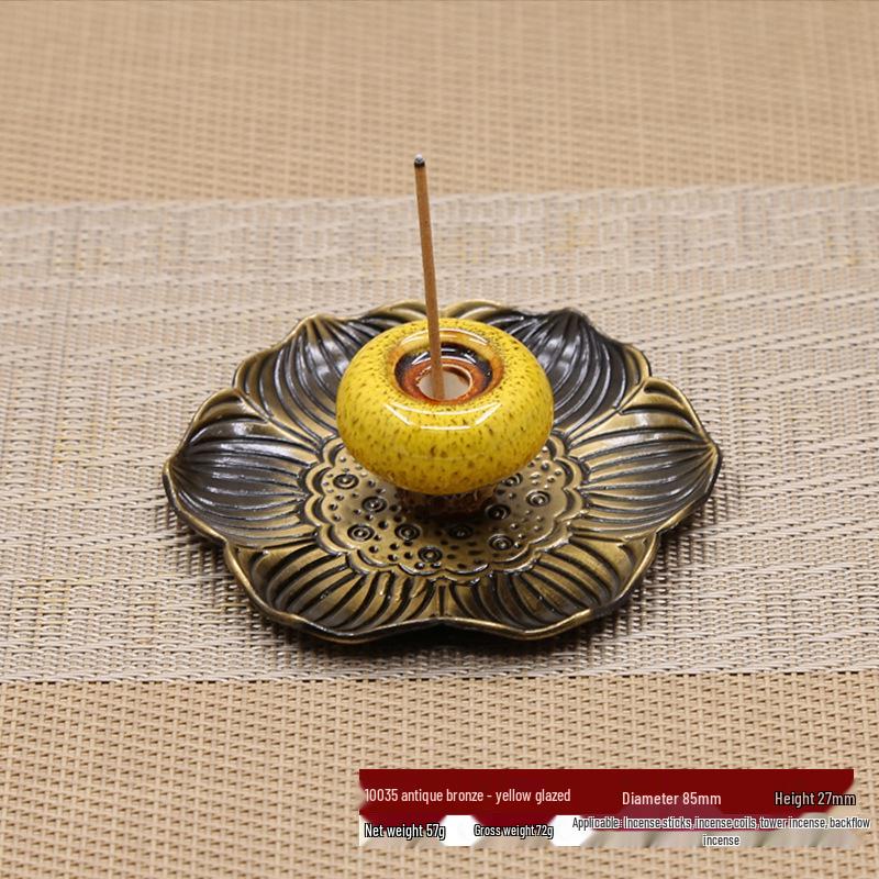 Large Ceramic Sandalwood Incense Burner for Indoor Aromatherapy & Mosquito Coil Holder