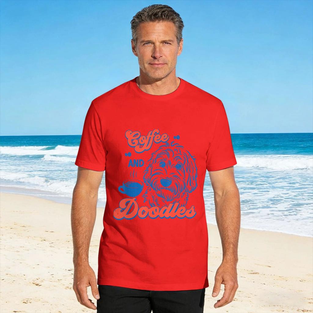 Coffee And Doodles Funny Doodle Coffee Club Tshirt Hipster Tshirts Shortsleeved Y2k Casual Tops Summer Pure Cotton Tees