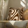 Creamywhitebrown Pillow Case Pillowcase, Double-Sided Printed, Sofa Cushion, Bedroom Headboard