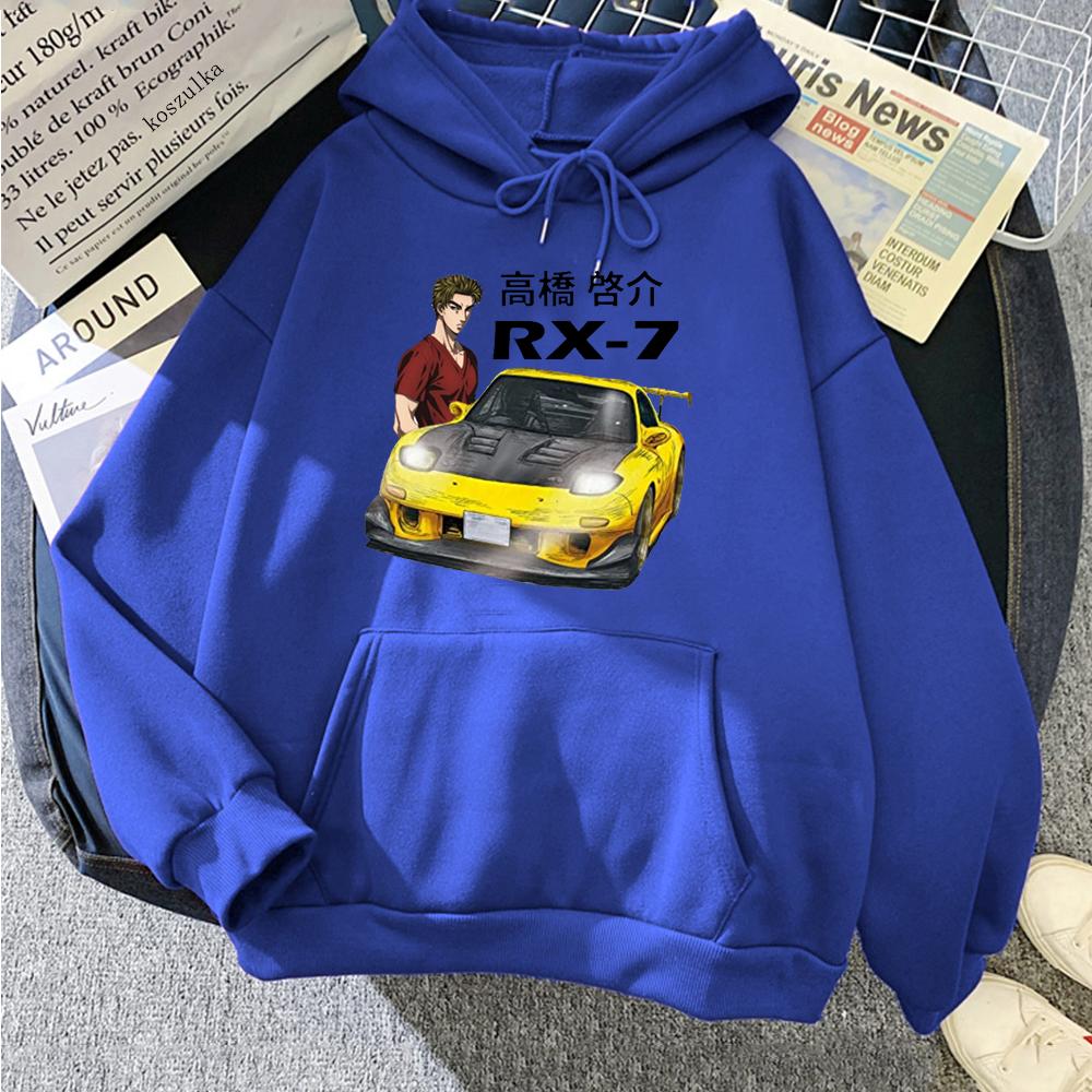 Fujiwara Tofu Shop Manga Hoodie Herren Damen Keisuke Takahashis FD RX7 Oberteile Kapuzensweatshirt Lockeres Fleece