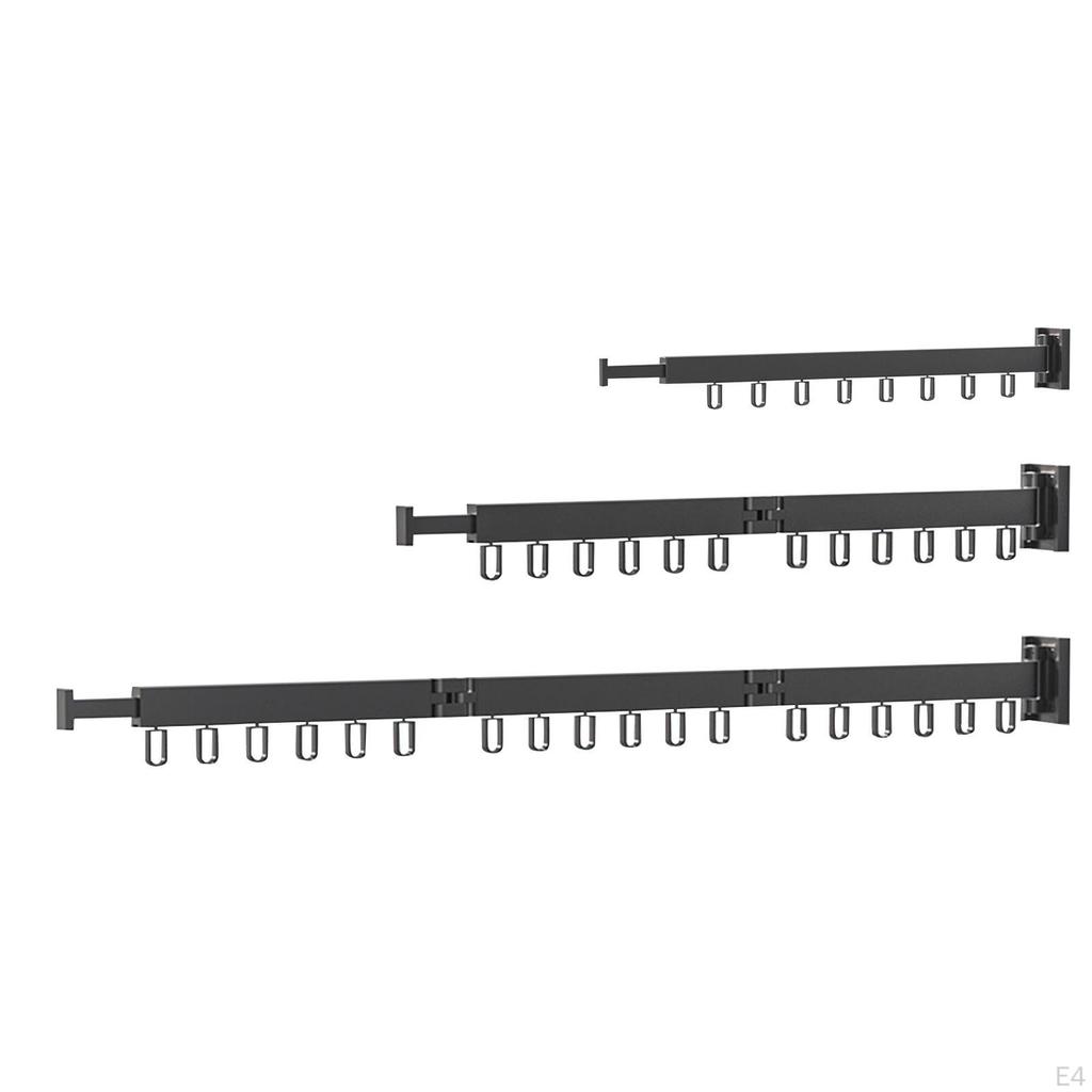 Folding Clothes Hanger Collapsible Hooks Wall Mounted for Jackets Bathroom Bedroom