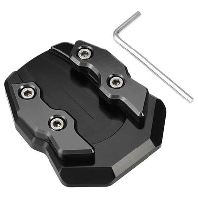 Motorrad-Seitenständer-Platte Pad Aluminiumlegierung für Honda Adv-160 2022 Motorrad-Verlängerung Fußstütze mit Schraubenschlüssel Schwarz 1 Set