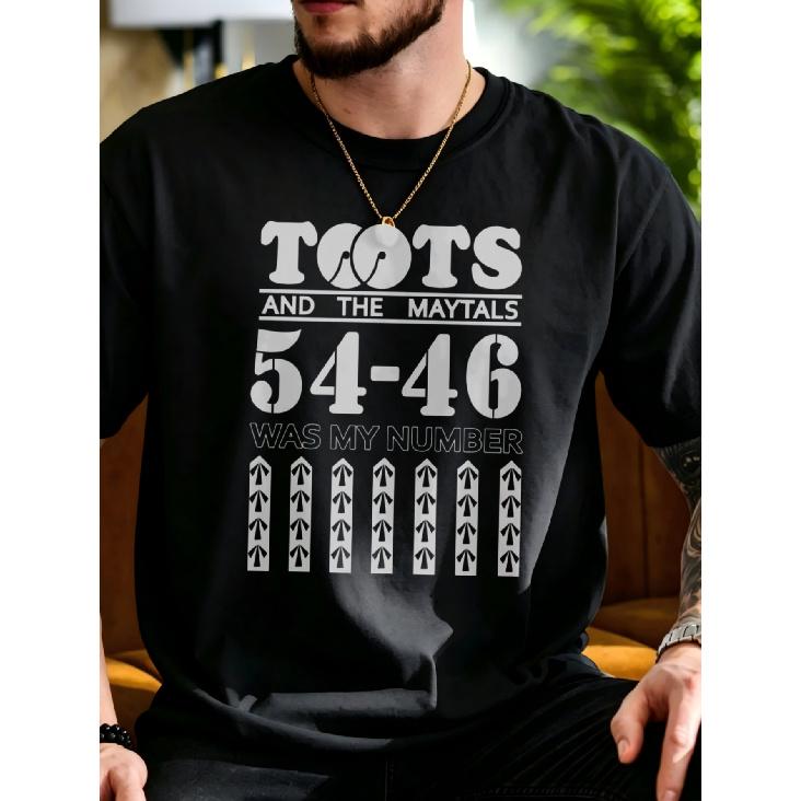 Toots and the Maytals Vintage Reggae T-Shirt - Iconic 54-46 Was My Number Song Print, Unisex S-5XL, Soft Lightweight Round Neck Tee Suitable for &, S чёрный