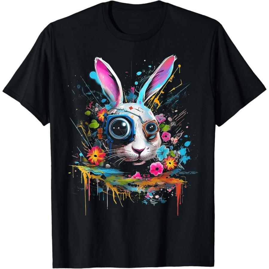 Rabbit Fantasy Animal Graphic Art Rabbit T-Shirt S