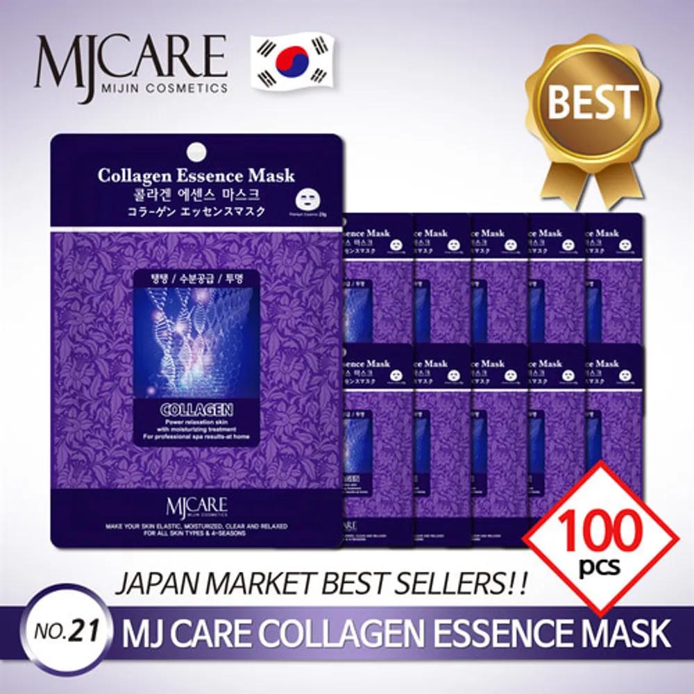 Collagen Essence Mask Pack 100 Sheets x 23g, Firming + Hydration + Transparency, 1 Pack a Day