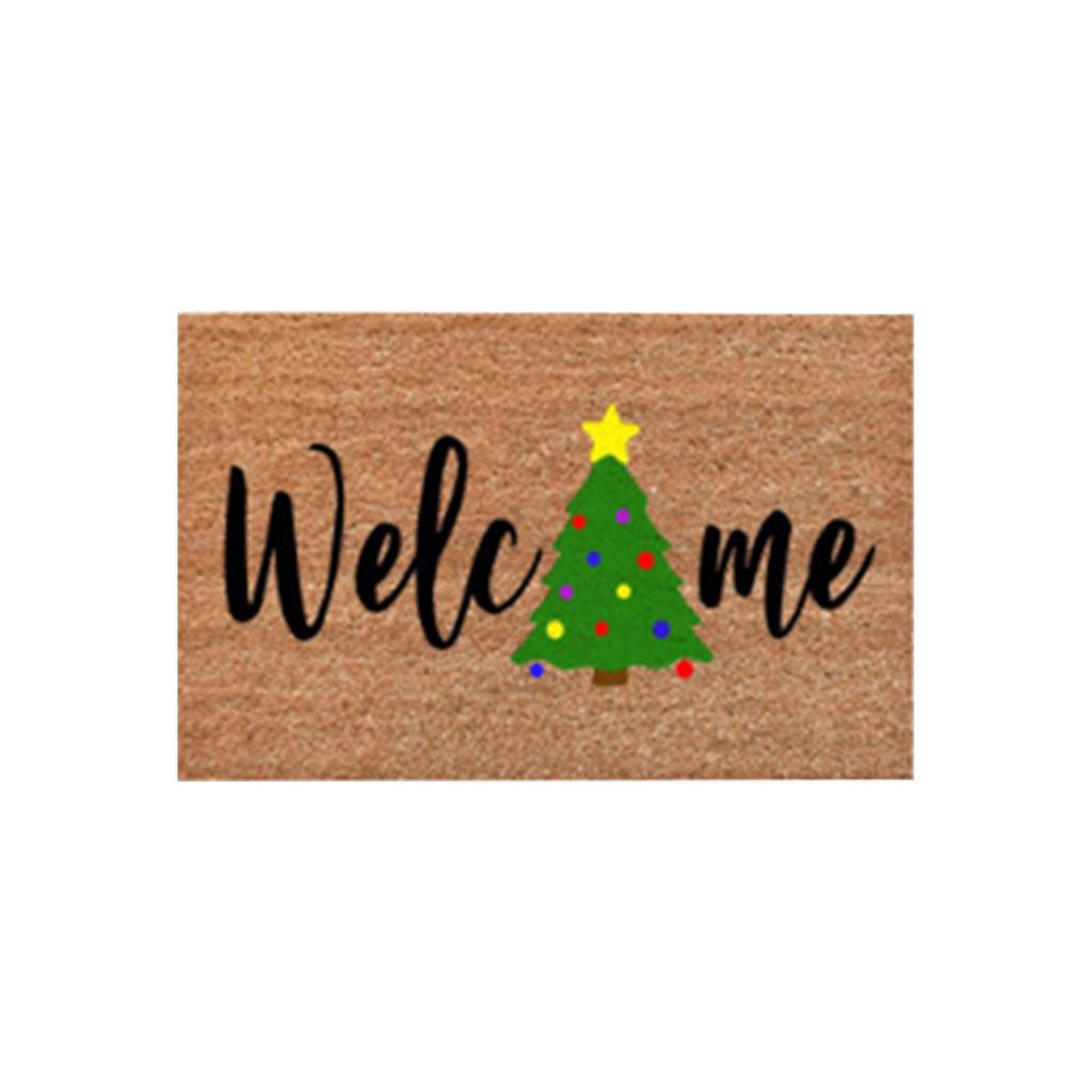 Christmas Carpet Entrance Door Non-slip Absorbent Foot Mat Thick Porch Carpet Mat