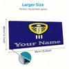 Leeds United Benutzerdefinierter Name Große Größe Mauspads Große Gaming-Tischunterlage Rutschfest für Laptop Tablet Großes Mauspads XXL Matte Mini-PC-Spielmatte Mit Verriegeltem Rand