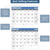 2026 Wall Calendar - 2 Month Wall Calendar 2026 Display (Folded in a Month), 17.6" x 11.3", Jan. 2026 - Dec. 2026, Calendar 2026 - Blue