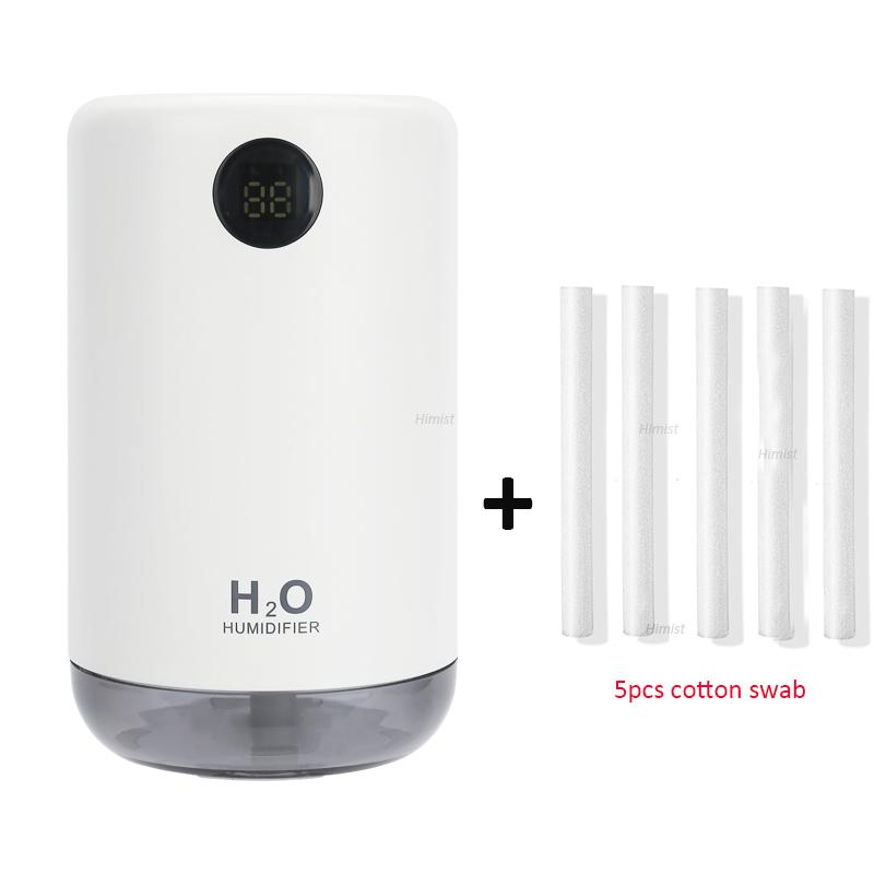 Drahtloser Ultraschall-Luftbefeuchter 500 ml, 2000 mAh, tragbarer Aroma-Wassernebel-Diffusor, Akkulaufzeit anzeigen, Aromatherapie-Humidificador