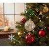 Warm White Tabletop Christmas Ornaments Lamp Pre-Lit with Soft White LED Crystal Ball Halloween Decor for Xmas Home Party Centerpiece Mantel