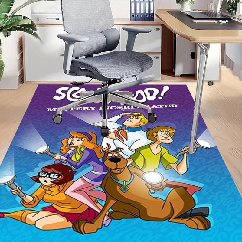 1pc Scoobydoo Mystery Night Carpet for Playroom Bedroom Living Room Sofa Home Decor,kids Game Area Rug Non-slip Floor Mat Y826101