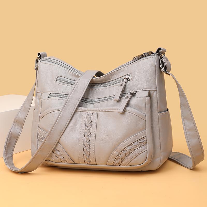 Multi-compartment Simple All-match Middle-aged and Elderly Mother's Large-capacity Casual Shoulder Crossbody Bag