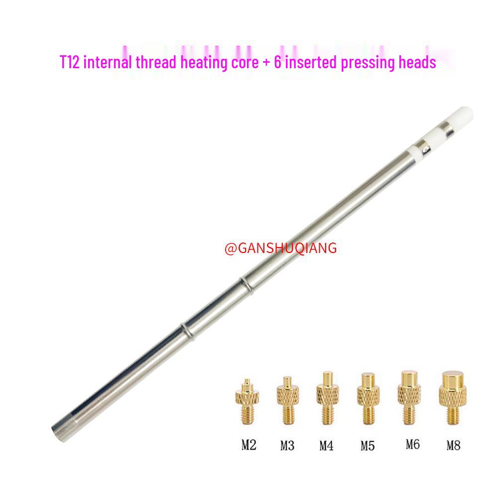 T12 Brass Soldering Iron Head for Hot Melt and Nut Embedding C210 C245