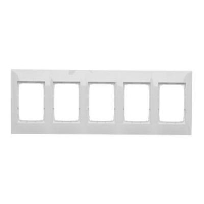 Simon 54 Premium 5-gang White Frame
