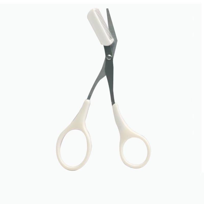 Eyebrow Trimming Scissors With Comb белый