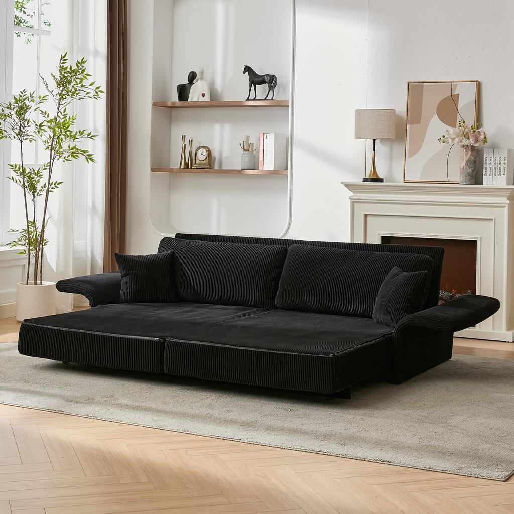 Modern Minimalist Sofa with Multifunctional Conversion - Sofa Bed for Living Room, Offices and Studios, Foldable Double Sofa Bed for Small Apartments