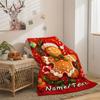 1pc Red Christmas Blanket Candy Gingerbread Man Printed Skin-Friendly Soft Blanket  New for Home Christmas Decoration