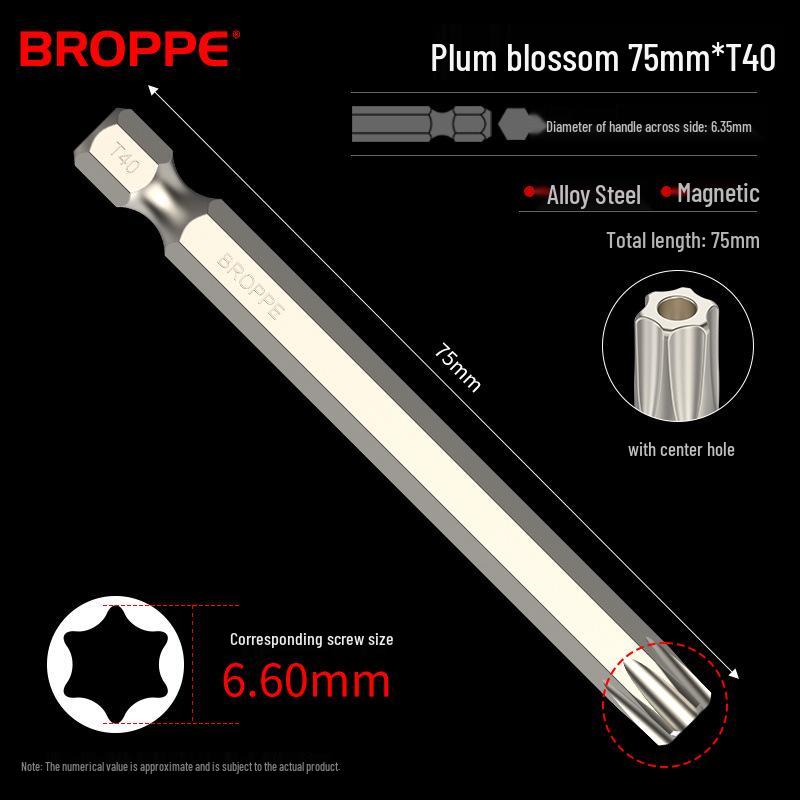 Plum Blossom Magnetic Drill and Screwdriver Bit Set