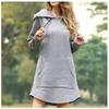Autumn Popular Casual Solid Color Hooded Women's Sweater Plus Size