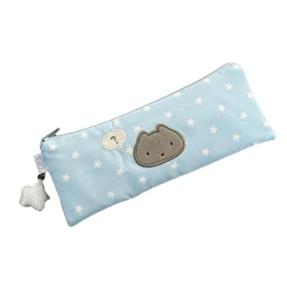 Mesh Multilayer Stationery Bag Star Pattern Pen Pouches Stars Pencil Case  School Supplies