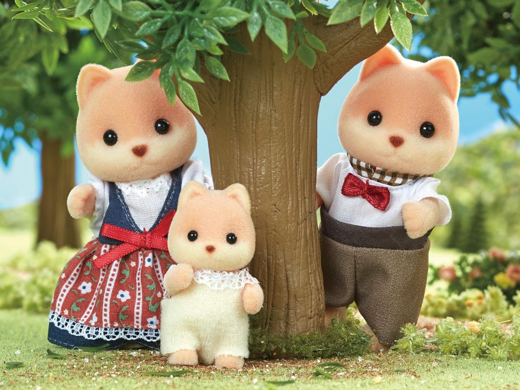 Sylvanian Families Dolls Dog ST Mark Ages 3 and Toy Sylvanian Epoch [Caramel Family] FS-35 Certified, Up, Dollhouse, Families,