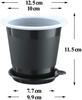 Meshpot 4 inch/10cm Clear Orchid Pots with Holes Match White Plastic Orchid Planter Double Layer Plant Nursery Pots for Succulen