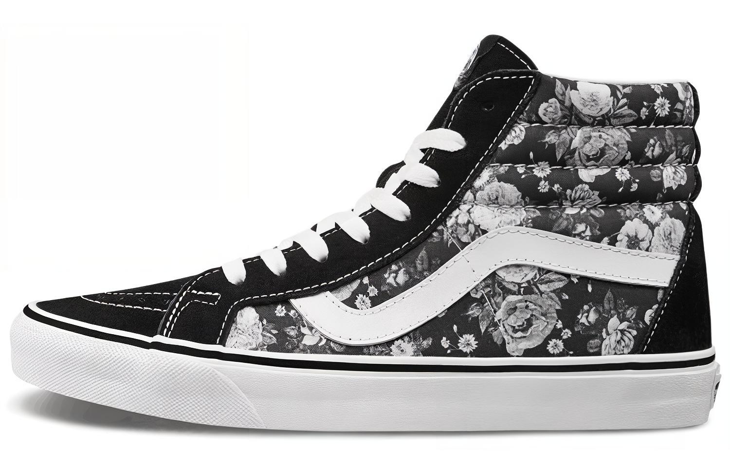 Vans SK8 HI Reissue Высокие Розовый Черный Белый Унисекс Черный Белый VN0A4BV8TY9 36