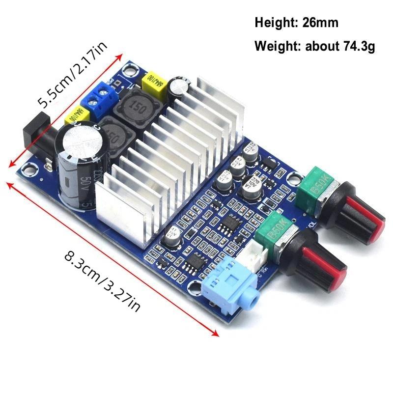 Tpa3116 Subwoofer Amplifier Board Audio 100W Dc12-24V Support Bass Output 2.0 Chennel Amplificador Diy Speaker Home Theater
