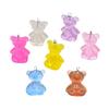 Candy Color Glitter Bear Resin Pendant Earring Keychain Jewelry DIY Accessories