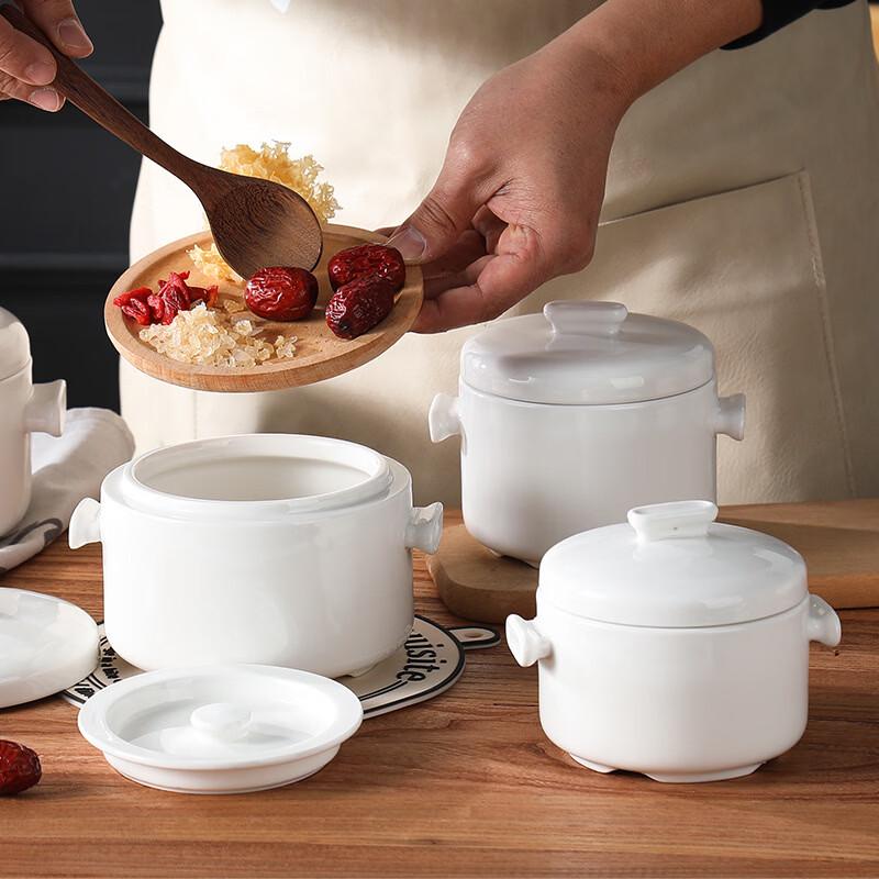 Ruhan Ceramic Double Lid Stew Pot
