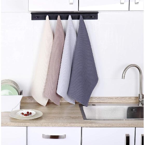 PY HOME & SPORTS Dish Towels Set, 100% Cotton Waffle Weave Kitchen Towels 4 Pieces, Super Absorbent Kitchen Hand Dish Cloths for Drying and Cleaning