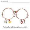 2pcs/set Christmas Tree Merry Christmas Bracelet Mistletoe Couple Xmas Bracelet  Christmas Gift