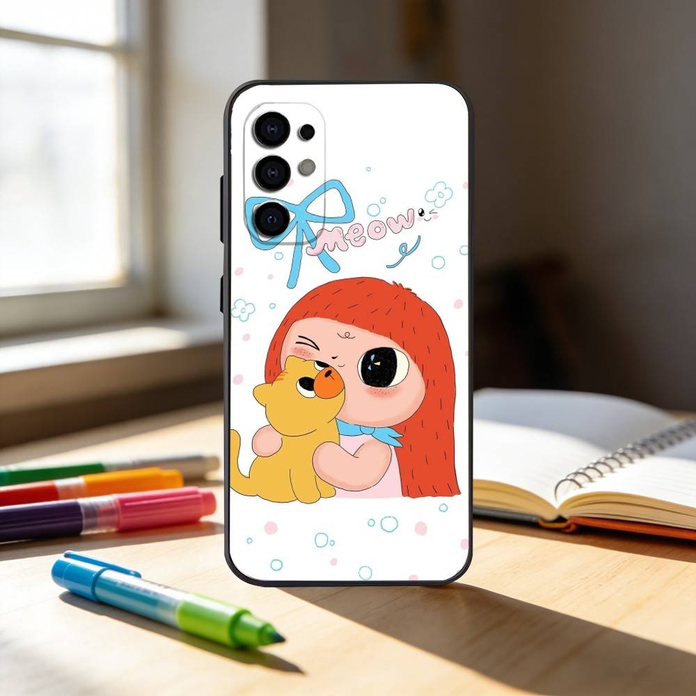The Hedgehog Girl   Phone Case For Samsung S25,S24,S21,S22,S23,S30,Ultra,S20,Plus,Fe,Note,10,9,5G Black Cover