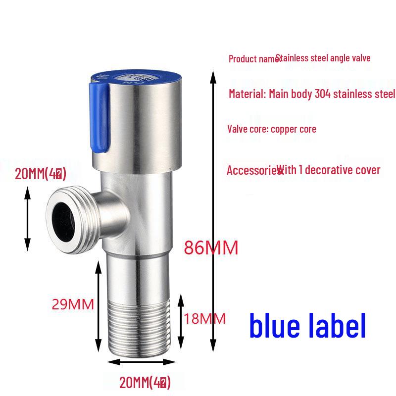 Wolf s Kiss 304 Stainless Steel Angle Valve синий