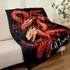 Red Dragon Customize Your Name Blanket Used For Chair Office Sofa Bed Camping Soft And Warm Giving Friends And Relatives Birthday Graduation Gift