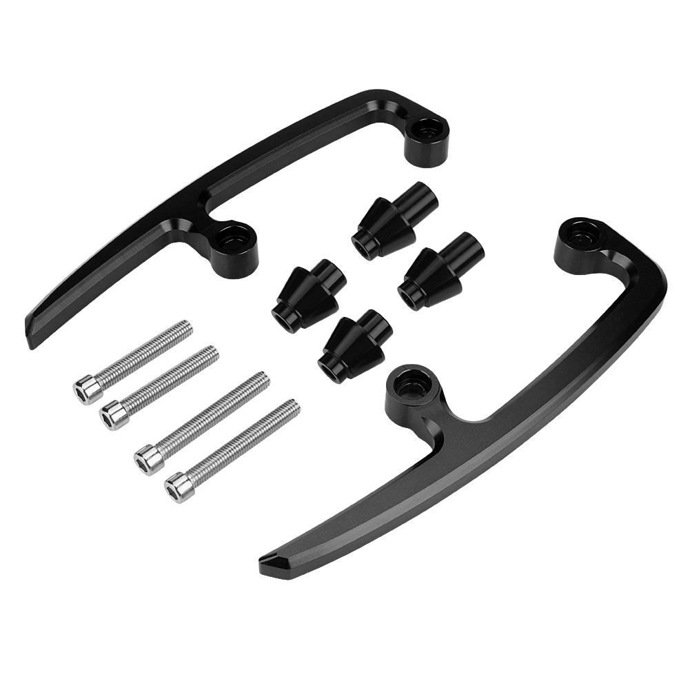 CNC Aluminum Motorcycle Passenger Rear Grab Bar Seat Rail Kit for Kawasaki Z650 17 18 Black