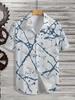 Men's Tropical Print Hawaiian Shirt - Casual Short Sleeve Button-Up Top, Perfect for Beach, Vacation, and Outdoor Activities