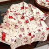 Star Bear Pajamas Women Can Wear Short-sleeved Shorts Cardigan Suit In Summer Girls Cute Princess Style Loungewear