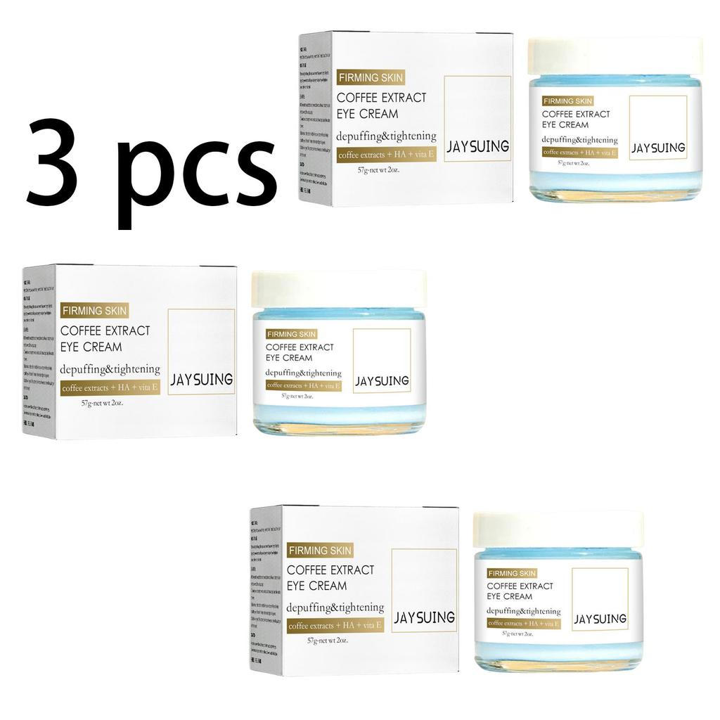 Jaysuing Coffee Firming Eye Cream, reduces fine lines, dark spots, and dark circles; firms, moisturizes, and hydrates; suitable for the eye area, 57g